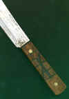 Left side of blade showing engravings